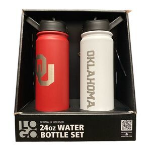 Logo Brands Officially Licensed NCAA 24 oz. Water Bottle Set - Oklahoma State